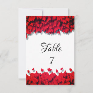 Elegant Red Hearts  Invitation