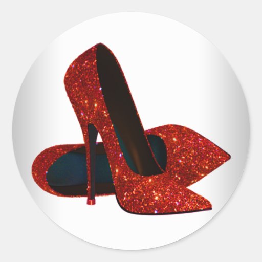 Image of Elegant Red High Heel Shoe Stickers