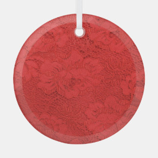 Elegant red lace, seamless texture glass tree decoration