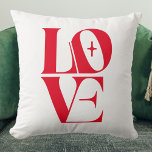 Elegant Red Love Typography Cushion<br><div class="desc">Elevate your home décor with our Love Elegant Red Typography throw pillow. This modern and minimalist design features a simple yet powerful quote in stylish typography. Made with love,  this lightweight pillow is the perfect gift for her,  adding a touch of elegance to any living space.</div>