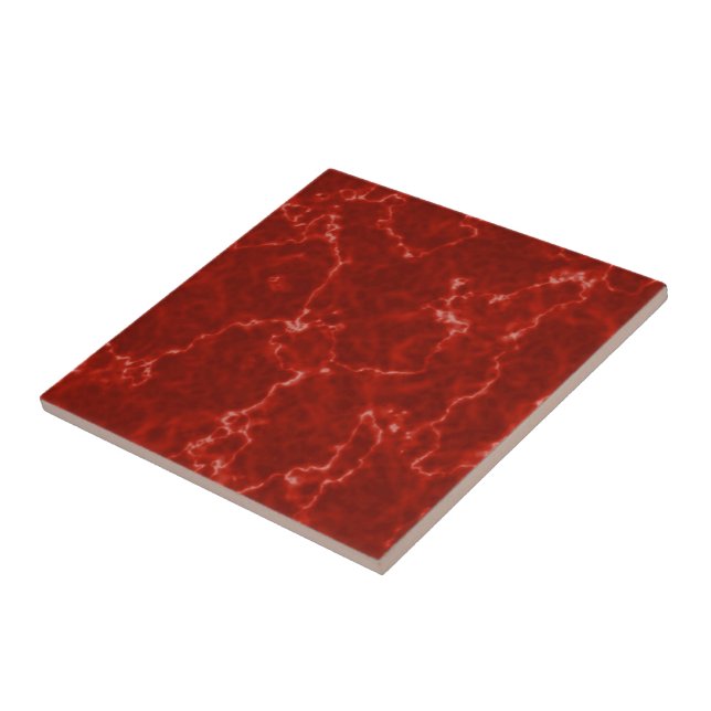 Elegant Red Marble with White Veins Tile (Side)