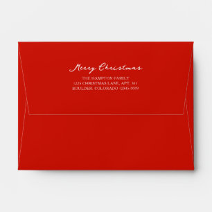 Elegant Red Merry Christmas Envelope
