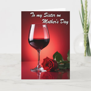 Elegant Red Mothers Day Card