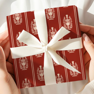 Elegant Red Nutcracker Wrapping Paper
