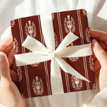 Elegant Red Nutcracker  Wrapping Paper<br><div class="desc">Burgundy Moody Striped Nutcracker Wrapping Paper</div>