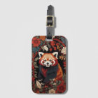 Elegant Red Panda William Morris Inspired Floral