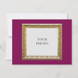 Elegant Red Personal Photo Frame Postcard