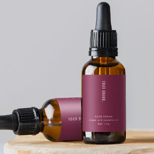 Elegant Red & Pink 1oz 30ml Cosmetic Bottle Label