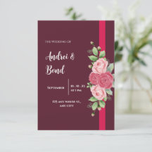 Elegant Red & Pink Roses Wedding