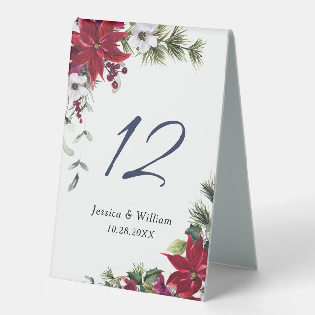 Elegant Red Poinsettia Wedding  (Front)