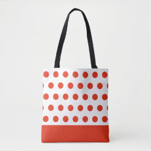 Elegant Red Polka Dots Tote Bag