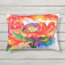 Elegant red poppy classic red floral watercolor