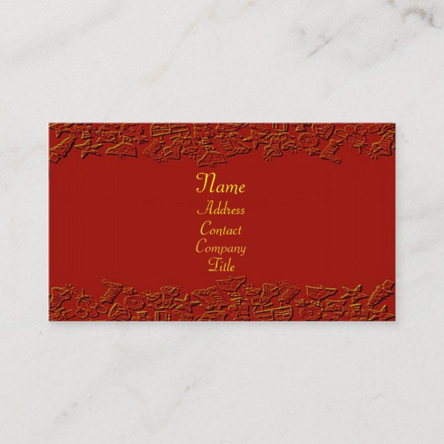 Elegant Red Profile Card (Front)