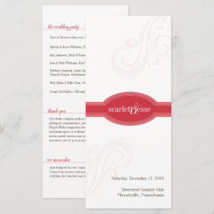 Elegant Red Program, Caroline Wedding Collection