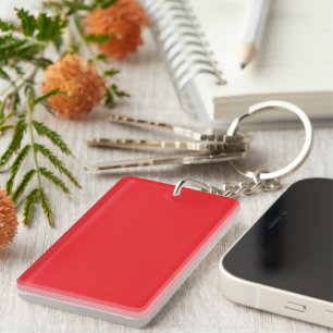 Elegant Red Rectangle Keychain for Everyday Use