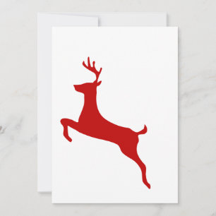 Elegant Red Reindeer Christmas Invitation – Modern