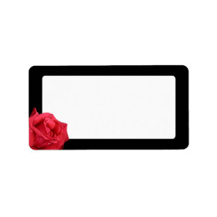 Elegant Red Rose Address Labels