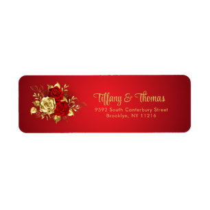 Elegant Red Rose And Gold Theme Wedding