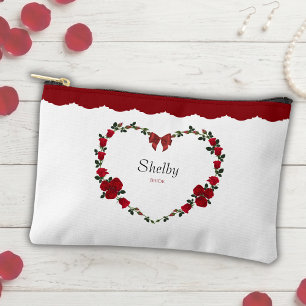 Elegant Red Rose Bride To Be Accessory Bag