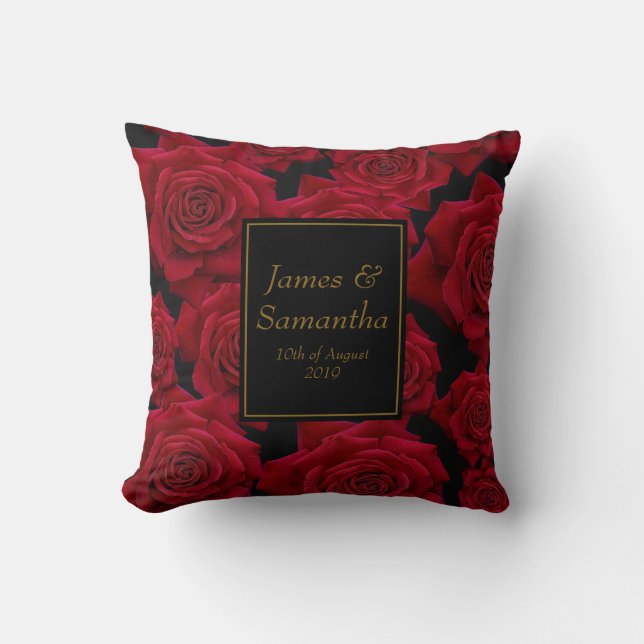 Elegant Red Rose - Cushion (Front)
