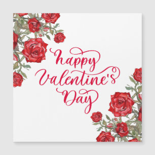 Elegant red rose Happy Valentine's Day