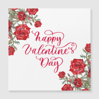 Elegant red rose Happy Valentine's Day