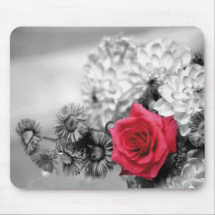 Elegant Red Rose Mouse Mat