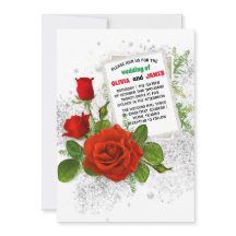 Elegant Red Rose Romantic Floral Wedding