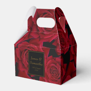 Elegant Red Rose - Wedding Favour Box