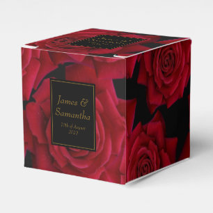 Elegant Red Rose - Wedding Favour Box
