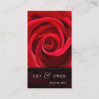 elegant red rose wedding website enclosure card