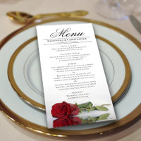 Elegant Red Rose with Reflections Wedding