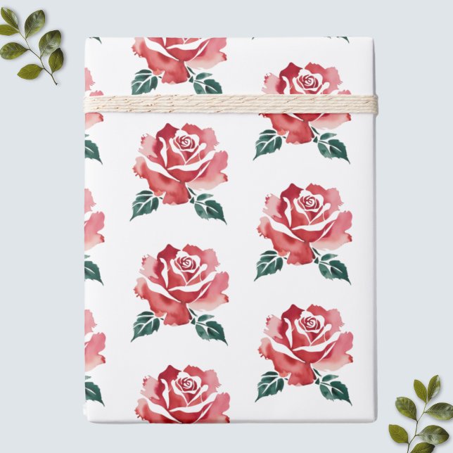 Elegant Red Rose Wrapping Paper (Elegant Red Rose Wrapping Paper for Women)