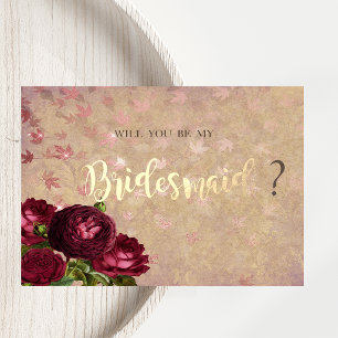 Elegant Red Roses Falling Leaves Invitation