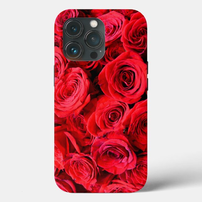 Elegant red roses red flowers red floral Case-Mate iPhone case (Back)