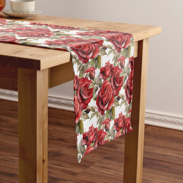 Elegant Red Roses Table Runner (In Situ)