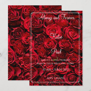 Elegant Red Roses Wedding invitation