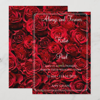 Elegant Red Roses Wedding invitation
