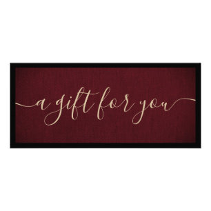 Elegant Red Signature Script Gift Certificate
