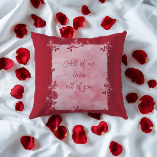 Elegant Red Sparkle Frame Valentine  Cushion