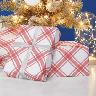Elegant Red Tartan Plaid Chequered  Wrapping Paper