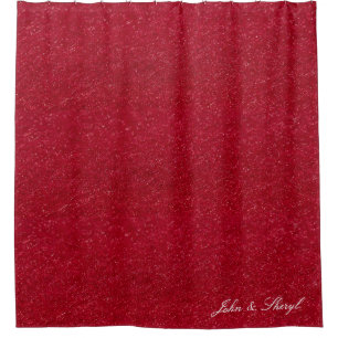 Elegant Red Velvet Texture Shower Curtain