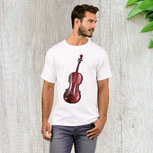 Elegant Red Violin Musical Instrument T-Shirt