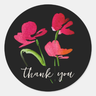 Elegant Red Watercolor Floral Envelope Seal