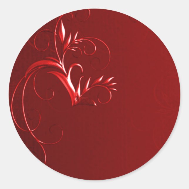 Elegant Red Wedding Envelope Seals (Front)
