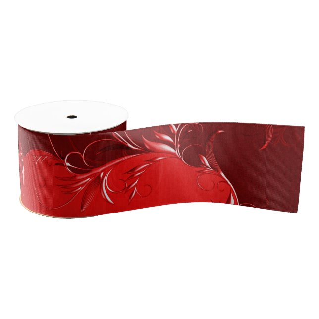 Elegant Red Wedding Grosgrain Ribbon (Spool)