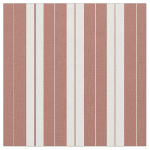 Elegant Red White Antique French Ticking Stripe Fabric