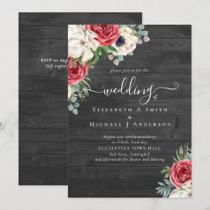 Elegant Red White Blue Floral Wedding Budget