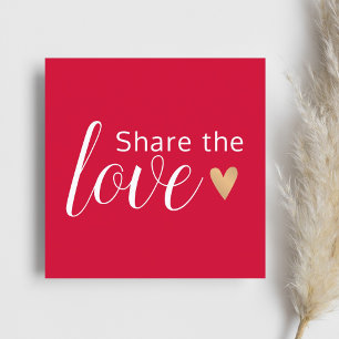 Elegant Red White Gold Heart Beauty Salon Referral Card