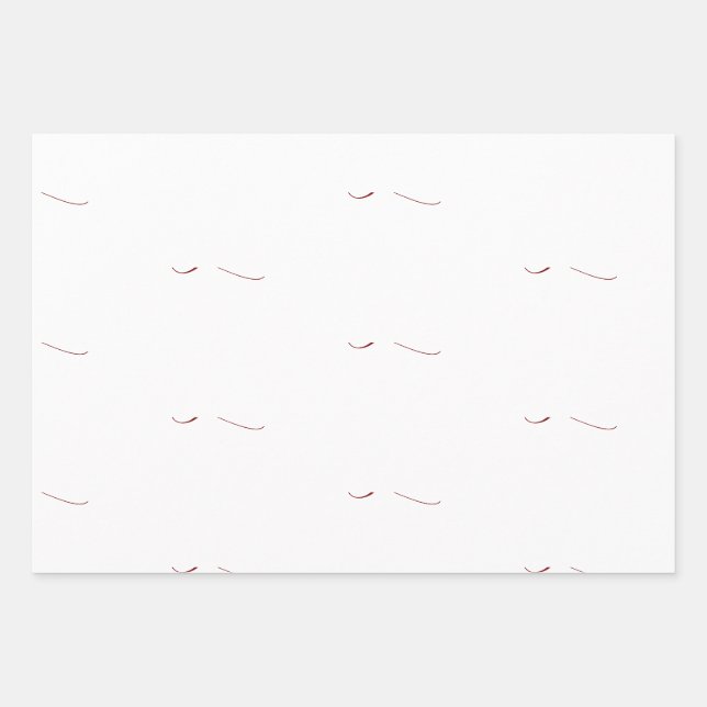 Elegant Red White Love Wedding Wrapping Paper Sheet (Front)